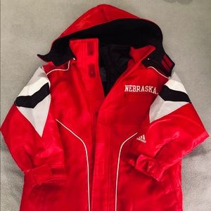 Adidas Kids University of Nebraska winter coat